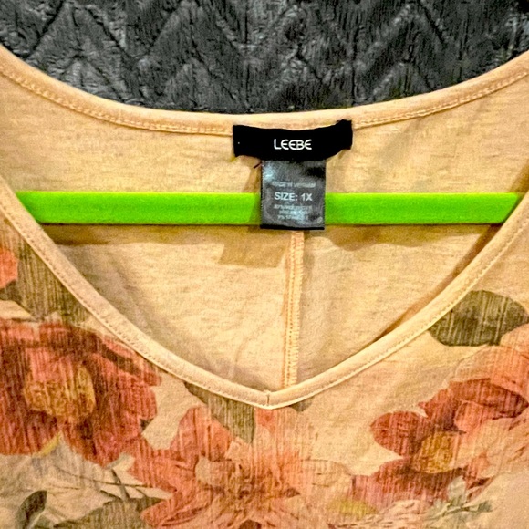 Leebe floral tunic tshirt peach - Picture 2 of 3